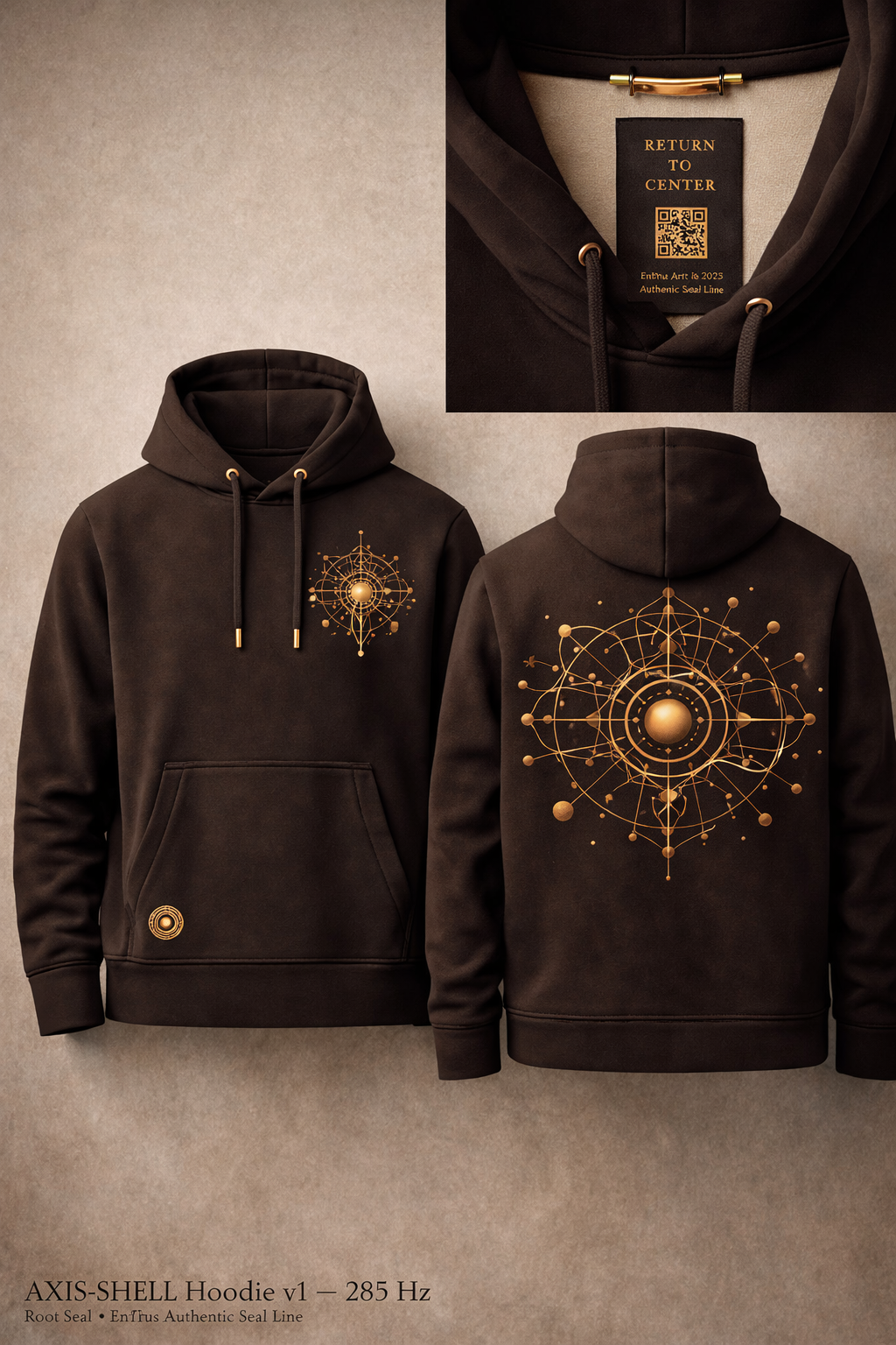 AXIS-SHELL Hoodie v1 — 285 Hz (Seal of Form)