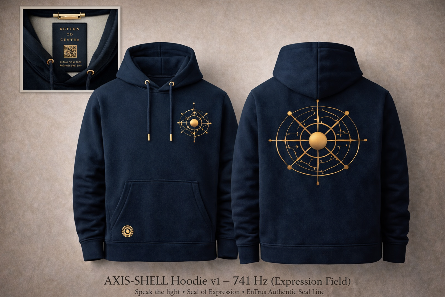 AXIS-SHELL Hoodie v1 — 741 Hz | EnTrus Arts