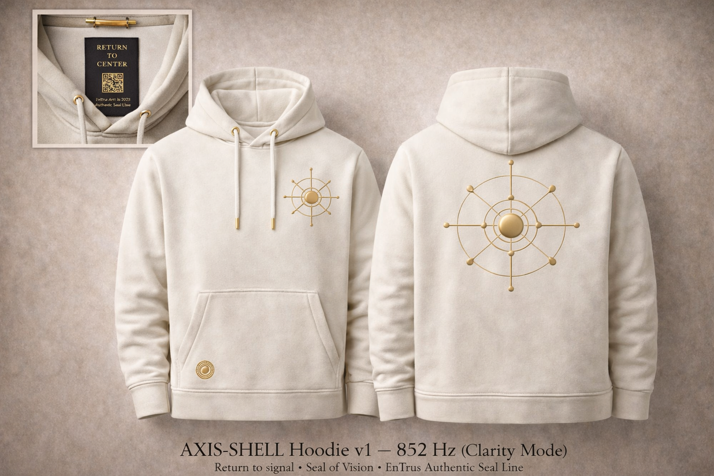 AXIS-SHELL Hoodie v1 — 852 Hz (Clarity Mode)