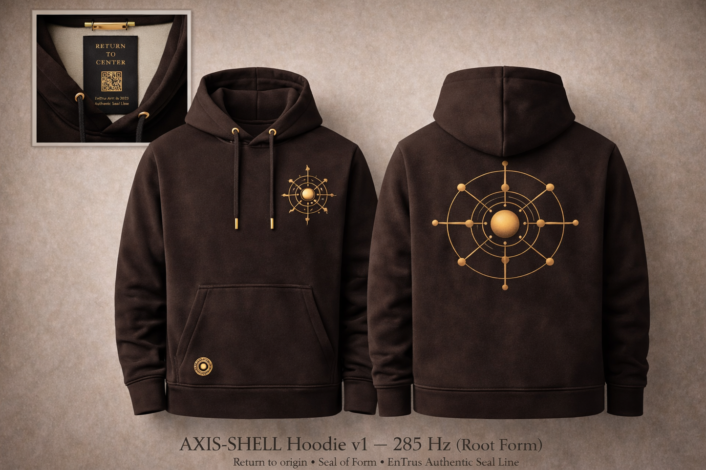 AXIS-SHELL Hoodie v1 — 285 Hz (Seal of Form)